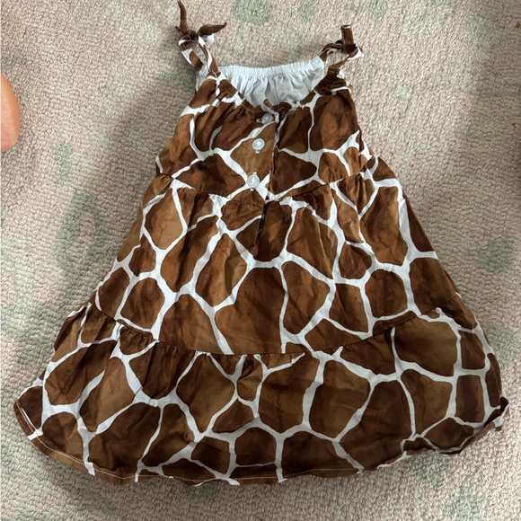 Janie & Jack Infant Toddler Wanderer Sundress Cover Up Giraffe Brown 6-12 Months - Picture 6 of 6